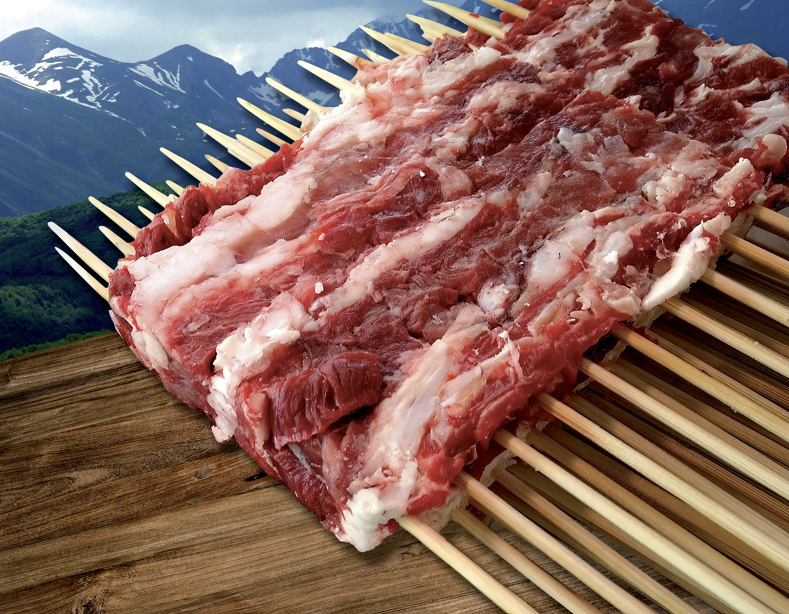 Arrosticini abruzzesi alla brace